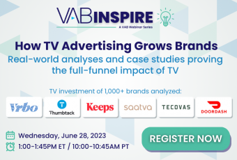 Register Now! NEW VAB Webinar: How TV Advertising Grows Brands | June 28 @1pm ET / 10am PT
