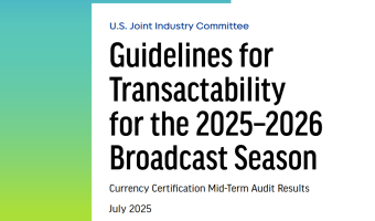 JIC's NEW Guidelines for Transactability for the 2025–2026 Broadcast Season